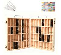 Huile Essentielle Boîte de Rangement en Bois Présentoir et Support de Aromathérapie Huiles 72 Flacons d'Huiles Essentielles de 5 à 15 ml, Organisateur D'affichage Collection de Vernis à Ongles