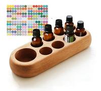 Huile Essentielle Boîte de Rangement en Bois Présentoir et Support de Aromathérapie Huiles 9 Flacons d'Huiles Essentielles de 5 à 15 ml, Organisateur D'affichage Collection de Vernis à Ongles