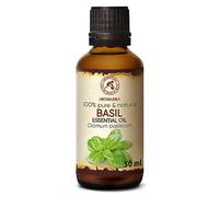 Huile Essentielle de Basilic 50ml - Ocimum Basilicum - Huiles Essentielles pour Diffuseurs - Visage - Sauna - Détente - Apaisant - Huiles de Bain - Aromathérapie