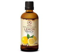 Huile Essentielle De Citron 100 ml - Citrus Limon - pour Diffuseur et Lampe Aroma - le Savon et les Bougies - Huile de Sauna - Parfums d'Intérieur - Arôme d'agrumes - Aromathérapie