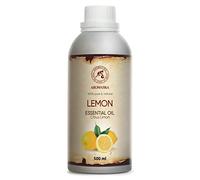 Huile Essentielle de Citron - 500ml - Citrus Limon - Huiles Essentielles Aromathérapie pour Diffuseurs - Nettoyeur Natural - Huiles de Bain - Zeste de Citron Pressée à Froid