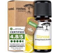 Huile Essentielle De Citron Bio 10 Ml-Citrus Limon-100% Pure-Pour Aromathérapie,Diffuseur,Parfum D`Ambiance,Bougies & Savons