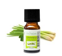 Huile Essentielle de Citronnelle - 100% Pure et Naturelle - Utilisation en Diffusion pour l’Aromathérapie pour Assainir et Effet Anti-Moustiques - 10ml - Analysé et Conditionné en France - Zen’Arôme