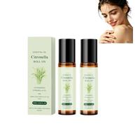 Huile essentielle de citronnelle à appliquer en roll-on, sérum de massage apaisant et doux à la citronnelle, essence parfumée hydratante et nourrissante pour le corps, longue tenue. (2PCS)