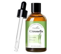 Huile essentielle de citronnelle bio - 30 ml - 100 % naturelle - Contre les moustiques - Pour aromathérapie, lampe à parfum, diffuseurs, parfums d'intérieur, bougies parfumées et savons