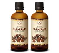 Huile Essentielle De Clou De Girofle 2x100 ml - Eugenia Caryophyllus - pour Diffuseur et Lampe Aroma - pour le Savon et les Bougies - Sauna - Aroma d'Intérieur - Parfum longue durée - Aromathérapie