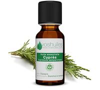 VOSHUILES - Huile Essentielle de Cyprès Frais et Citronné 20ml - 100% Pure et Naturelle - HEBBD - Utilisation en Massage - Diluer dans Huile Végétale - Huile Essentielle de Qualité