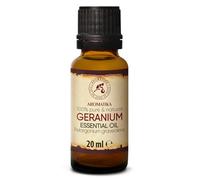 Huile Essentielle de Géranium 20ml Bourbon- 100% Naturelle pour un Bon Sommeil - Soulagement du Stress - Beauté - Soin du Corps - Bien-Être - Aromathérapie - Détente - Massage - Spa - Non Dilué