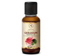 Huile Essentielle de Géranium 50 ml - Pelargonium graveolens - pour Diffuseur et Lampe Aroma - le Savon et les Bougies - Parfums d'Intérieur - Arôme frais - Aromathérapie