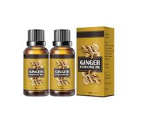 Huile Essentielle de Gingembre Naturel, Huile De Gingembre Pour Le Drainage Du Ventre, Huile Essentielle De Gingembre, Huile De Massage Au Gingembre Pour Le Drainage Lymphatique