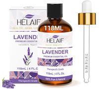 Huile Essentielle De Lavande Bio 118ml-100% Pure & Naturelle-Apaisante & Multi-Usages-Idéale Pour Sommeil,Diffusion,Massage,Cadeau Bien-Être