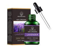 Huile essentielle de lavande biologique, huiles parfumées d'aromathérapie biologique 100% huiles essentielles thérapeutiques pures de qualité supérieure - bouteilles de 100 ml (100 ml)
