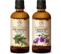 Huile Essentielle De Lavande - Lavandula Angustifolia - Huile Essentielle De Aiguille De Sapin 2x100ml - Abies Sibirica - Pure - Rafraîchit L'espace - Diffuseur De Arômes - Fir Needle Oil