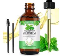 Huile essentielle de menthe poivrée 60 ml, huile essentielle de menthe poivrée, 100 % pure, naturelle, pressée à froid, pour soins capillaires, massage, soins de la peau, soulagement des maux de tête,
