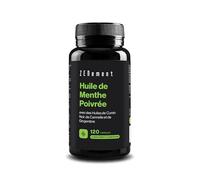 Huile Essentielle de Menthe Poivrée avec Huile de Cumin Noir, Cannelle et Gingembre - 120 Capsules, Formule Synergique avec 500mg, Santé Digestive, 40% Menthol, 20% Menthone, 100% Naturelle -Zenement