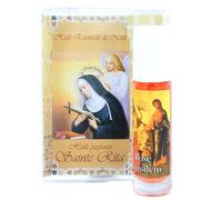 Huile essentielle de Nard de Jérusalem en roll-on à l'effigie de la Vierge Miraculeuse et parfum Jasmin - Huile religieuse - Culte Chrétien