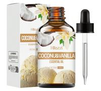 Huile essentielle de noix de coco et de vanille 30 ml/60 ml/100 ml, extrait végétal de noix de coco et de vanille, parfum subtil et longue durée, multi-usages pour le visage, le corps, les diffuseurs,
