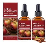 Huile Essentielle De Pomme Cannelle, Huile Essentielle Cannelle Bougie, Huile Essentielle Pour Diffuseur,Cosmétique, assage,Bain Aromatique - Diy Bougie Savon,Crème,Huile,Lotion - Peau Cheveux (2PC)