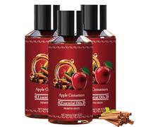 Huile Essentielle De Pomme Cannelle, Huile Essentielle Cannelle Bougie, Huile Essentielle Pour Diffuseur, Huiles Parfumées Aromathérapie Pour Massage, Bain, Soins, Détendre, Apaiser (3PC)