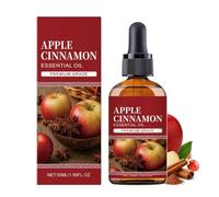 Huile Essentielle de Pomme Cannelle, Huile Essentielle Pour Diffuseur, Savons, Bougies, Bombes de Bain, Articles de Soins de la Peau, Rafraîchissante Apple Cinnamon Essential Oil, 50ML (1)