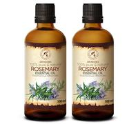 Huile Essentielle de Romarin - 2x100ml - Rosmarinus Officinalis pour Diffuseur - Aromathérapie - Huile essentielle Romarin vert Parfum pour Humidificateur - Sauna - Cosmétique - Bougies - Relaxation