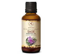 Huile Essentielle de Sauge 50ml - Salvia Officinalis - Sauna - Soins du Corps - Massage - SPA - Diffuseur Arômes - Relaxation - Aromathérapie Détente - Massage