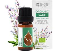 Huile Essentielle De Sauge Bio 10ml Salvia Officinalis 100% Pur Et Naturel Non Dilué Grade Thérapeutique Ferme Familiale Distillé À La Vapeur Non-Ogm Végétalien