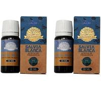 Huile essentielle de Sauge Blanche - 2 flacons de 10 ml - Le bien-être naturel dans chaque goutte - 100% pure - Biologique