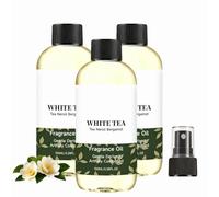 Huile essentielle de thé blanc,100ml Huile essentielle pour diffuseur, désodorisant et spray d'ambiance - Longue durée, notes de thé, de néroli et de bergamote - Parfum d'hôtel，3PC