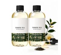 Huile essentielle de thé blanc pour diffuseur - Huile essentielle pour diffuseur, désodorisant et spray d'ambiance - Longue durée, notes de thé, de néroli et de bergamote - Parfum d'hôtel, 100 ml，2PC