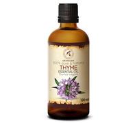 Huile Essentielle de Thym 100ml - Thymus Vulgaris Oil - Huile de Thym Naturelle pour Bains Aromatiques - Saunas - Massages - Soins des Cheveux et de la Peau - Relaxation