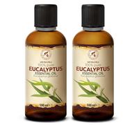 Huile Essentielle d'Eucalyptus 2x100 ml - Eucalyptus Globulus - pour Diffuseur et Lampe Aroma - le Savon et les Bougies - Sauna - Parfums d'Intérieur - Arôme frais - Aromathérapie