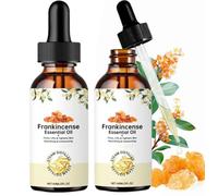 Huile Essentielle Encens, Huile Essentielle Pour Diffuseur, 60ml Frankincense Essential Oil Pure Et Naturelle Pour Visage, Diffuseur, Essence Liftante Et Raffermissante, Anti-âge Et Anti-Rides (2PC)
