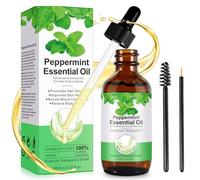 Huile Essentielle Menthe Poivrée 60ml, 100% Peppermint Oil Naturelle Qualité Supérieure pour Cheveux, Diffuseur, Massage, Relaxation et Sommeil