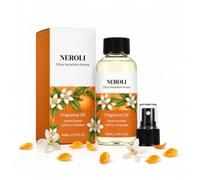 Huile Essentielle Neroli 100ml, Naturelle Thé Blanc Huile Parfum Pour Bougie, Diffuseur Et Soin Du Linge, Parfum Doux Et Apaisant Pour La Maison，Orange