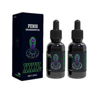 Huile essentielle pour homme 10 ml, huile de massage pour le sexe, agrandissement du pénis extra fort, érection améliorée pour hommes, retard de l'éjaculation (M,2PC)