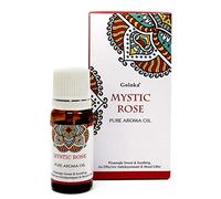 Huile essentielle rose mystique. Pot en verre foncé. Bouchon à visser avec doseur. 10 ml.