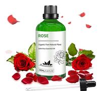 Huile Essentielle Rose Pure, Mumianhua Huile de Rose, Thérapeutique Huile Aromathérapie Rose, pour Diffuseur, Relax, Maison, Peau, Visage, Cheveux, Parfum, Savon, Bougies 100 ml
