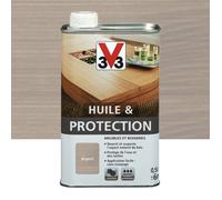 Huile et Protection - V33 - 500 ml - Argent - Nourrit le bois - Protège - Mat