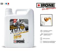 Huile IPONE Katana Road 4T 5W40 Moto Route Sportive 100% synthèse 4 Litres