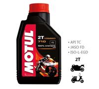 Huile Lubrifiante Moteur Moto/Scooter Motul 710 2T 100% Synthétique Antifumée 1L