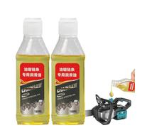 Huile lubrifiante pour tronçonneuse, 100 ml - Huile synthétique polyvalente pour tronçonneuse, solvant à pénétration profonde pour garage, charnières de porte et taille-haies (2 pièces)
