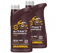 Huile Mannol 15W-50 Powerbike 2x 1 Litre pour Cectek Herkules Estoc Gladiator