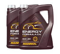 Huile Mannol 7917 Énergie Formula C4 5W-30 Acea C4, MB 226.51, 2x5 Litre