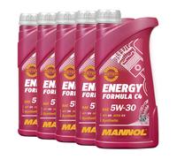 Huile Mannol 7917 Énergie Formula C4 5W-30 Acea C4, MB 226.51, 5x1 Litre