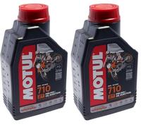 Huile mélange Motul 710 2T 100% synthétique, Synthetic Ester (Lot de 2)