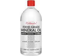 Huile minérale de qualité alimentaire Materialix - convient pour le bois, le bambou, la pierre, l'ardoise, les cosmétiques, les baumes, les crèmes, les lotions, les soins capillaires. 1000ml.