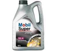 Huile moteur 10W40 Semi-synthèse - MOBIL - Super 2000 - Bidon 5L