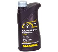 Huile Moteur 1L Mannol Longue Vie 508 509 SAE 0W 20 Api Sp (RC) Acea C5 VW
