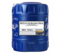 Huile Moteur 4 Temps MANNOL 10W-40 20 L, API SN, JASO MA/MA2 7812